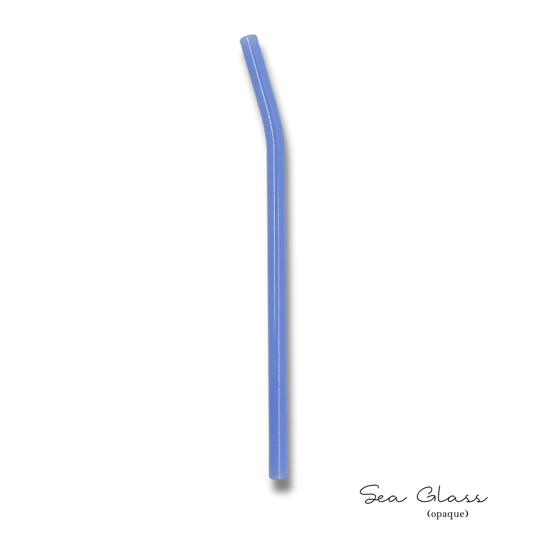 8" Tinted Bent Glass Straw