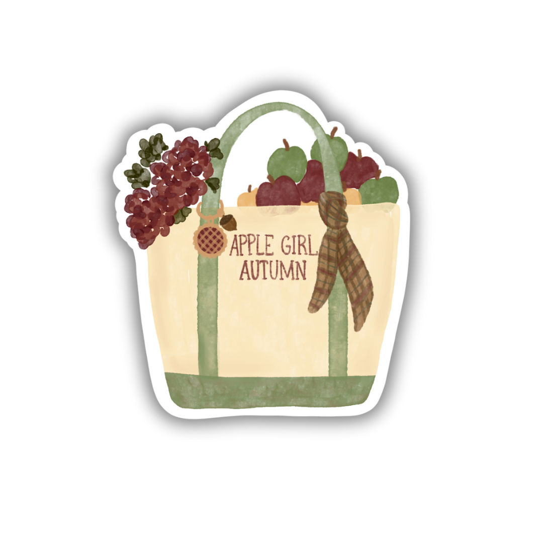 Apple Girl Autumn Tote | Sticker 3"
