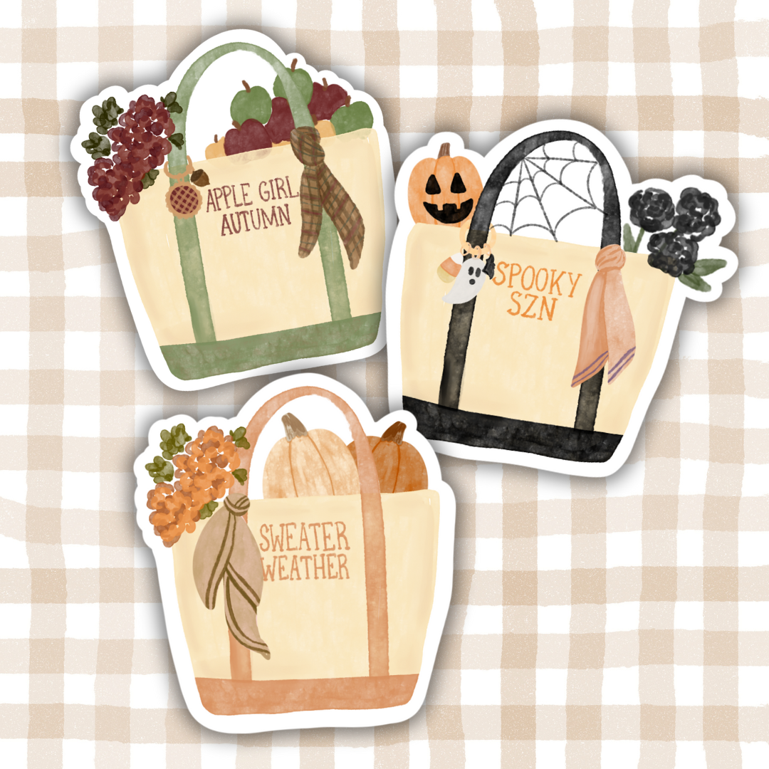 Apple Girl Autumn Tote | Sticker 3"