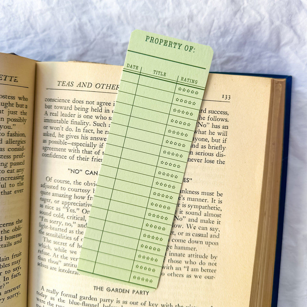 Library Card (Green) | Bookmark