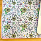Floral Bow Desk Mat
