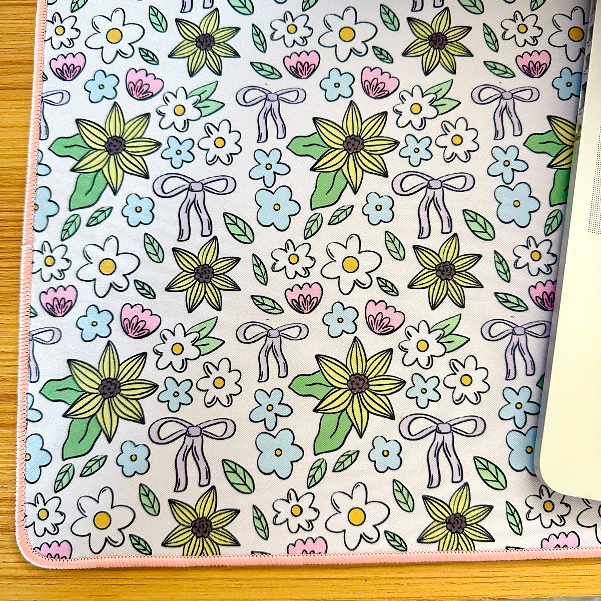 Floral Bow Desk Mat