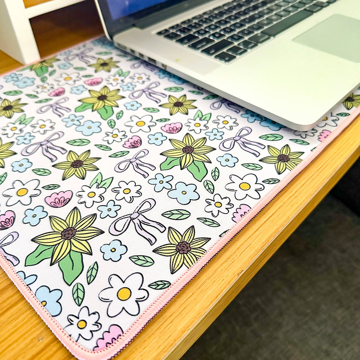 Floral Bow Desk Mat