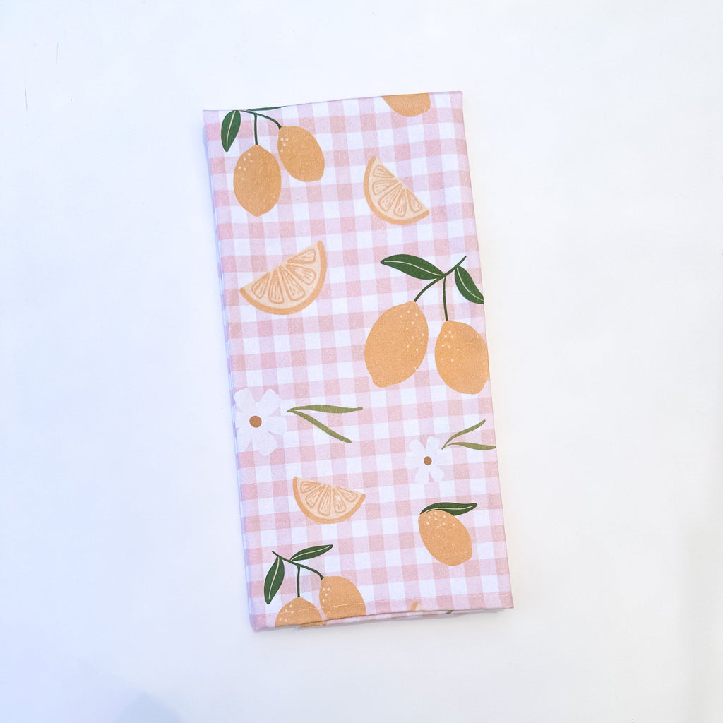 Lemon Gingham | Tea Towel