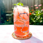 Eras Friendship Bracelets | Glass Tumbler