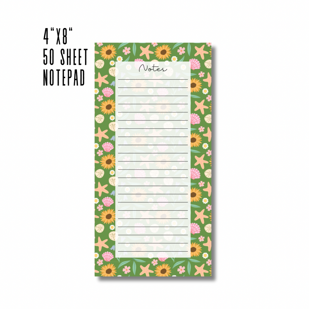 Beachside Cottage Notepad | 4”x8” 50 Sheets