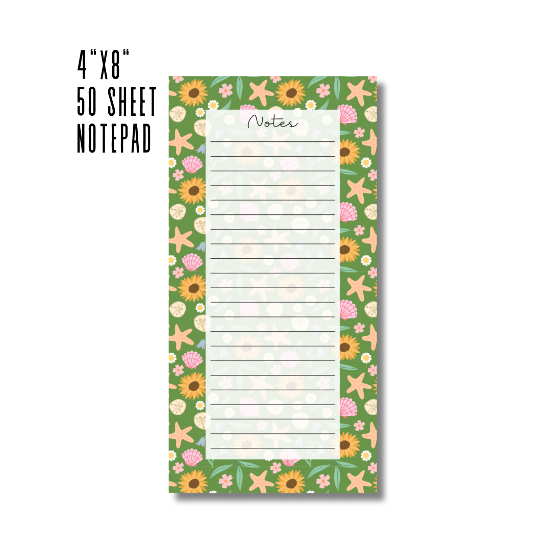 Beachside Cottage Notepad | 4”x8” 50 Sheets