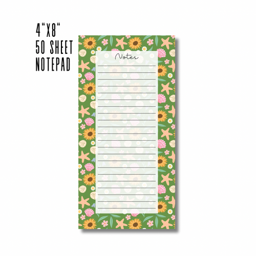 Beachside Cottage Notepad | 4”x8” 50 Sheets