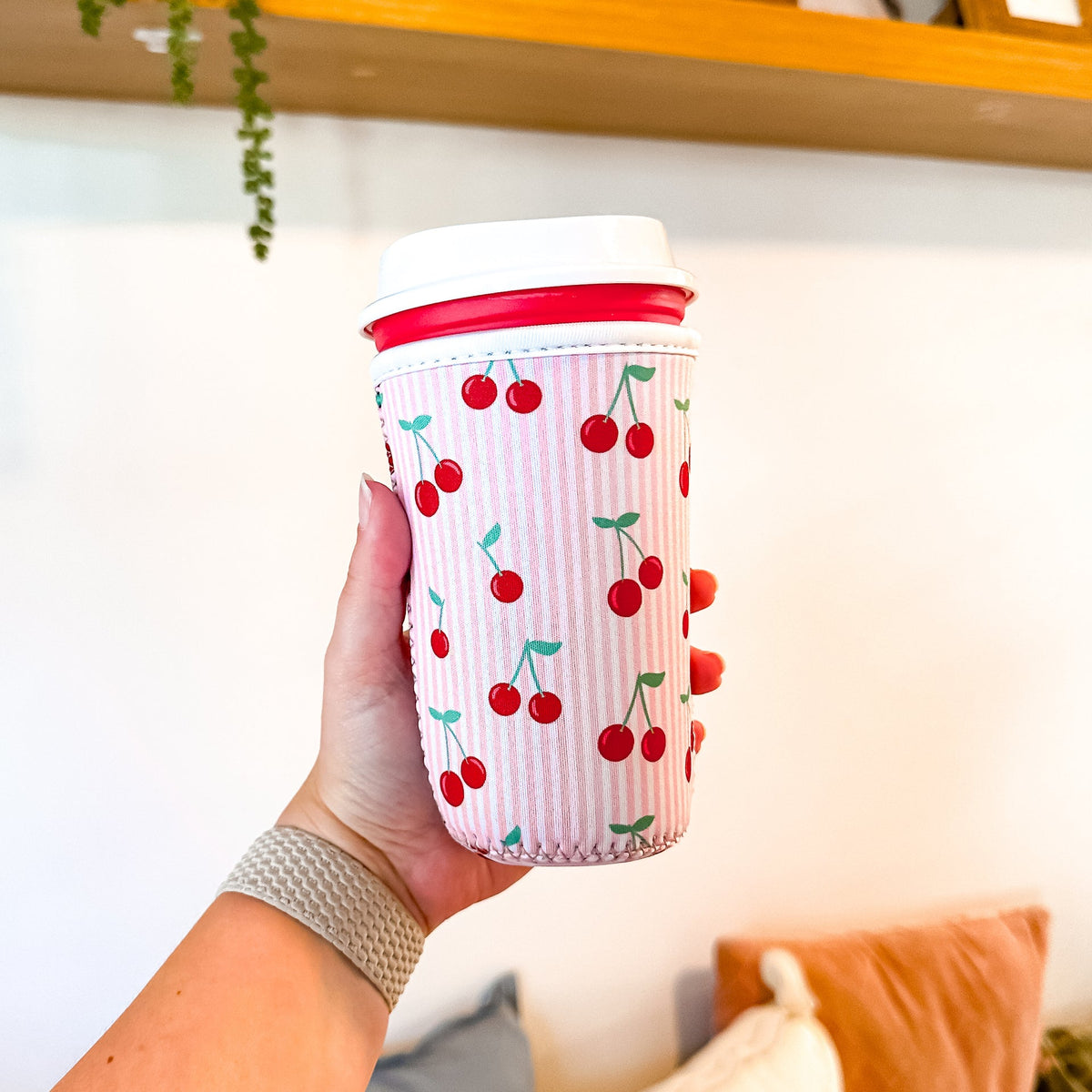 Mon Cheri (Cherries) | Reusable Coffee Sleeve