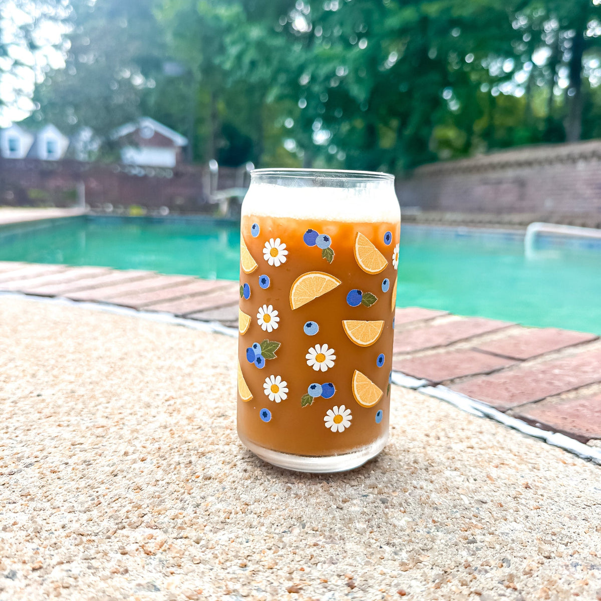 Blueberry Lemonade | Glass Tumbler